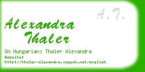 alexandra thaler business card